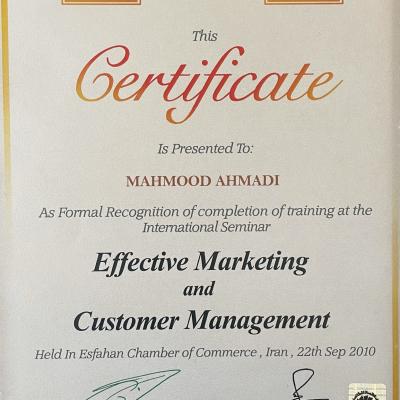 اتاق بازرگانی اصفهان - گواهینامه بازاریابی موثر و مدیریت مشتریان